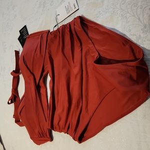 Knix rust-coloured bikini